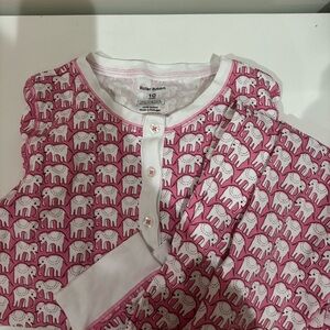 pink elephant roller rabbit pjs size 10